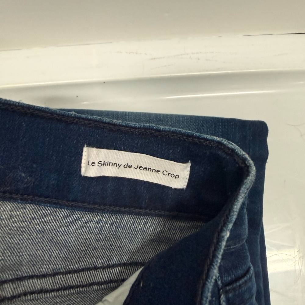 Frame Denim Dark Blue Cropped Skinny Jeans - Picture 3 of 5